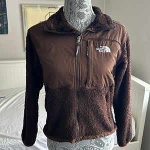 Women's The North Face Brown Denali Polartec Fuzzy Fleece Full Zip Jacket
